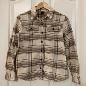 Patagonia Fjord Flannel Plaid Shirt, Organic Cotton, W XS